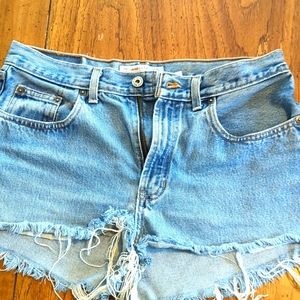 Abercrombie cut off shorts size 10 real jeans material 100 percent cotton